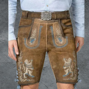 Pantalones cortos Lederhosen Trachten personalizados | Estilo bávaro vintage | Cuero de cabra sostenible | Herbst Oktoberfest Ready | Envío rápido OEM - Product Image 1