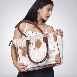 Sac à main en cuir de vachette le plus vendu Style unique Qualité supérieure et durable avec fermeture à glissière Produit chaud - Product Image 4