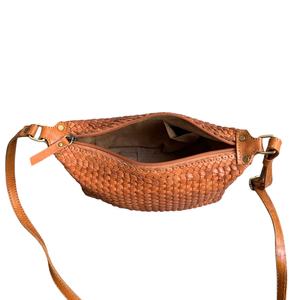 Mejor precio estilo bohemio tejido a mano bolso cruzado de cuero genuino hecho a mano Indonesia cierre de cremallera para la temporada de primavera/verano - Product Image 5
