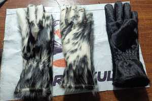 Guantes de Cuero Vacuno Negro Personalizados con Lana de Angora, Mitones Cálidos de Piel para Mujeres y Niñas para Deportes y Actividades al Aire Libre - Product Image 5