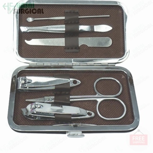 Ensemble de manucure et pédicure de luxe pour homme en cuir et acier inoxydable Hasni, vert, certifié CE, garantie de 3 ans, cadeau - Product Image 5