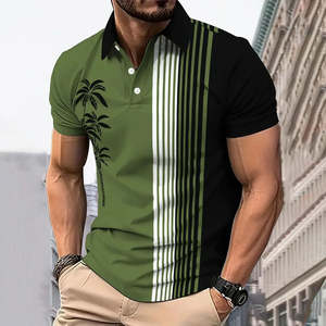 Polo homme de haute qualité, mélange polyester et coton, uni, teint, respirant, léger, grande taille, style oversize, logo uni - Product Image 3