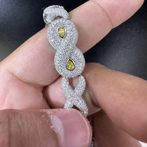 Pulsera infinita de hip hop de hielo de Plata de Ley 925 con diamante de moissanita VVS1 joyería de moda para hombres y mujeres - Product Image 2