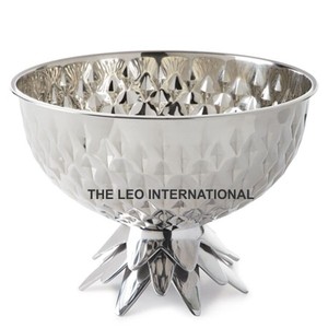 Bol décoratif rond en forme carrée avec base plaquée cuivre, en aluminium, style moderne, pour la maison, les fêtes, le dessus de table - Product Image 2