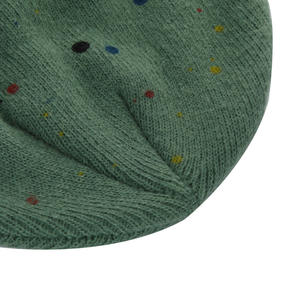 Popular suave cálido logotipo personalizado impreso acrílico liso tejido sólido gorro de invierno gorro jacquard gorro - Product Image 5