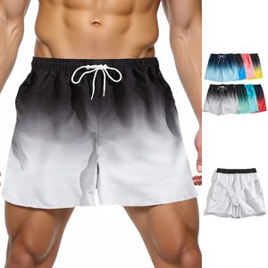 Short de bain d'été à séchage rapide pour hommes, avec logo personnalisé, motif solide, maillot de bain de plage de surf de 5 pouces, vente en gros - Product Image 2