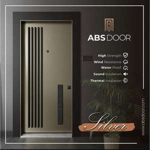 Porte d'entrée en acier moderne ABSDOOR TITANRA, prix imbattable, économie d'énergie, design réglable, entrée intérieure, villas, hôtels - Product Image 5