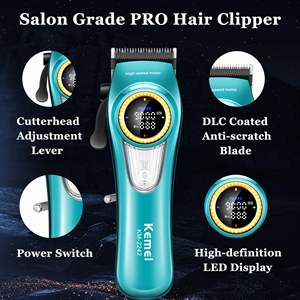 Tondeuse professionnelle sans fil pour hommes avec écran LED, base de charge, 9000 tr/min, outils de coupe de cheveux avec alimentation USB - Product Image 6