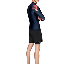 T-shirt de compression sportive pour homme, durable, à séchage rapide, tissu extensible, MMA, BJJ, surf, entraînement, logo personnalisé, vente en gros - Product Image 6