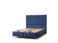 Meubles de chambre à coucher européens modernes, design luxueux, capitonnage italien, lit simple, double, king size, bleu, noir, gris, toutes les couleurs