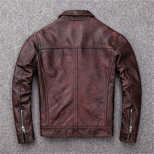 <b>Jacket</b> for Man Primum Quality Men's Vintage Style Distressed Faded <b>Real</b> Cowhide <b>Leather</b> <b>Jacket</b> OEM Service <b>jacket</b> for men - Product Image 4