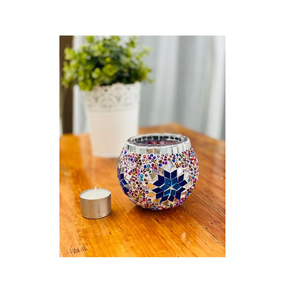 High Quality Mosaic Glass Crackle T Light Holder Potted Plants For Home Decoration Wedding Party Decor Bulk Quality Price - Product Image 1