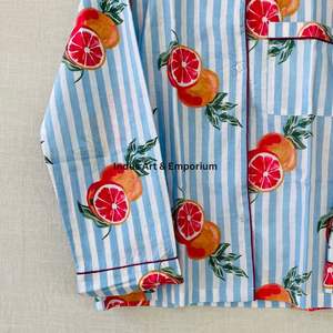 Nuevo Conjunto de Pijama de Algodón para Niños, Hermoso Conjunto de Pijama de Algodón Estampado Indio, Ropa de Dormir 100% Algodón - Product Image 3