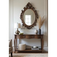 Miroir mural ou sur pied personnalisé, moderne, en métal brun foncé, fait main, luxueux, écologique, décoratif, pour l'intérieur, style indien