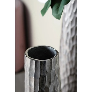 Jarrón Simple negro con detalles dorados, perfecto para dormitorio, escritorio de estudio, sala de estar, salón y regalo creativo o uso decorativo - Product Image 5