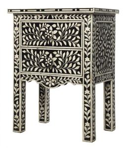 Luxueux coffre moderne en incrustation d'os armoire de rangement tactile vintage artisanale de qualité supérieure pour salon élégant - Product Image 2