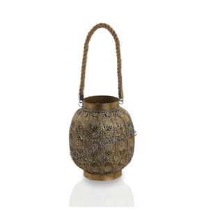 Gravure à chaud Design suspendu fleur motif Style classique Vintage métal maison lanterne décorative petite lanterne décorative artisanale - Product Image 5