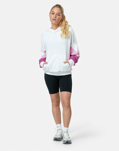Sweat à capuche pour femme à épaules tombantes ultra-blanc avec logo personnalisé, anti-rides et respirant, sweat à capuche zippé pour femme, vente chaude - Product Image 3