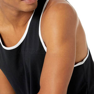 2024 nueva llegada personalizada Color sólido secado rápido camiseta sin mangas XL tamaño entrenamiento compresión Casual transpirable tejido precio al por mayor - Product Image 5