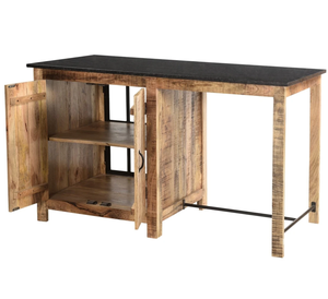 Îlot de cuisine en marbre bloc de cuisine solide design industriel vintage - Product Image 3