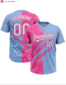 Jersey de dos botones de béisbol y softbol de alta calidad personalizado 2025, ropa de equipo Premium para todos los jugadores - Product Image 5