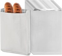 Sacs d'emballage pour la restauration rapide en papier de haute qualité, épais, avec doublure en aluminium alimentaire, résistant à la graisse et anti-fuite