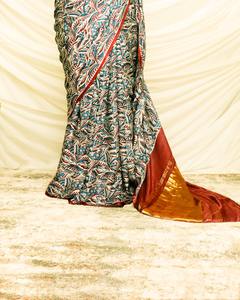 ผ้าส่าหรีคอตตอนขอบ zari แบบดั้งเดิมผ้าส่าหรีดีไซน์สวยสำหรับผู้หญิงชุดปาร์ตี้ขายส่ง - Product Image 2