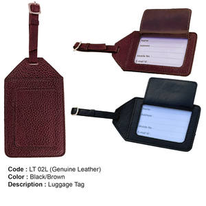 Etiquette de bagage en cuir PU personnalisée avec logo en relief sublimé Idée cadeau de bagage de voyage en cuir véritable - Product Image 6