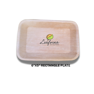 Réversible Écologique Biodégradable Robuste Passe au Lave-Vaisselle Rectangle Feuille de Palmier 6x5 Pouces Feuilles de Palmier Tombées Naturellement - Product Image 3