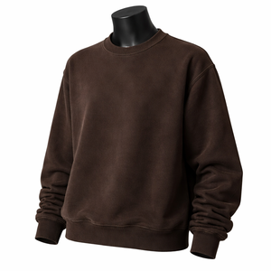 Sweat-shirt en coton pour homme, col rond, manches classiques, personnalisable, en molleton de coton, décontracté - Product Image 3