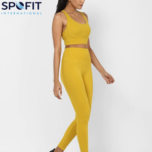 Conjunto Deportivo para Mujer, Sujetador Deportivo y Leggings, Ropa Deportiva para Gimnasio, Ejercicio, Fitness, Yoga, Top Cómodo y Elástico - Product Image 3
