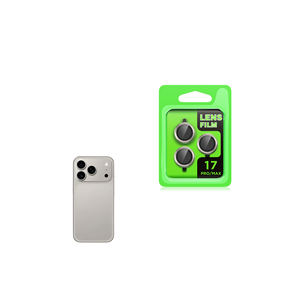 Netzy Zore CL-07 Titanium Grey Aluminum Alloy Tempered <b>Glass</b> Camera Lens <b>Protector</b> for iPhone 17 Pro Max - Product Image 1