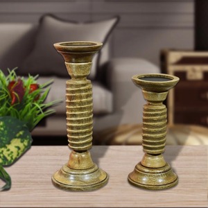 Porte-bougie en bois de style arbre pour la décoration de la maison, l'affichage dans le salon, la chambre à coucher, sur la table et comme cadeau parfait, accent provenant d'Inde - Product Image 4