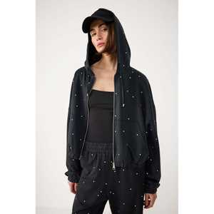 Chaqueta con capucha con estampado de piedras - Product Image 2