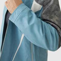 Blouson en cuir slim pour homme Hiver 2026, col montant, logo personnalisé sur le devant, design sur mesure, enduit, haute qualité, écologique, style vintage