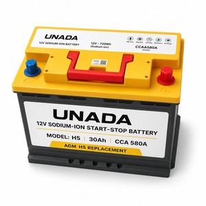 <span class=keywords><strong>แบตเตอรี่</strong></span>สตาร์ท-สต็อป UNADA H5 12V โซเดียม-ไอออน 30Ah CCA580 <span class=keywords><strong>แบตเตอรี่</strong></span>สำรองสำหรับรถยนต์แบบ AGM H5  ไม่ต้องบำรุงรักษา - Product Image 1