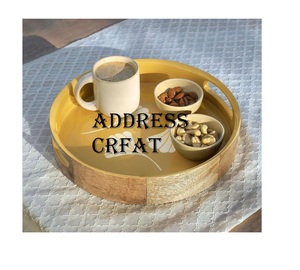 Bandeja de comida de diseño clásico con incrustaciones de hueso, tablero de MDF de alta calidad, bandeja para servir comida, bandeja de desayuno, vajilla, platos - Product Image 2