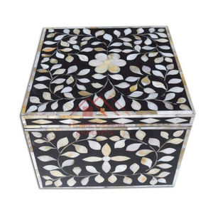 Caja de Joyería con Incrustaciones de Latón Talladas a Mano, Éxito de Ventas, Organizador de Almacenamiento de Regalos de Madera - Product Image 6