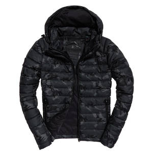 Fashionable <b>Men</b> Puffer <b>Jacket</b> with Hood Lightweight Warm and Waterproof Winter Coat <b>for</b> Casual and Outdoor Use Zip Up Comfort - Product Image 4