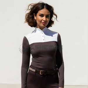 เสื้อขี่ม้าสำหรับผู้หญิงเสื้อผ้าสำหรับขี่ม้าแบบคลาสสิกพร้อมวัสดุระบายอากาศได้ดีสำหรับการแข่งขันในฤดูร้อน - Product Image 1