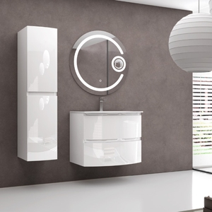Diana 03 Set completo di mobili da bagno con specchi e colonna elegante composizione modello per Interior Design - Product Image 1