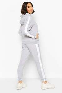 Automne hiver femmes Logo personnalisé 2 pièces grande taille survêtement maternité à capuche fermeture éclair pantalons de survêtement ensemble Logo personnalisé 2 pièces Plus - Product Image 2