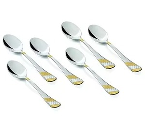 Juego de cucharas de café de acero inoxidable, cucharas compactas y duraderas para uso de té y postres en el comedor, juego de vajilla de cocina - Product Image 3