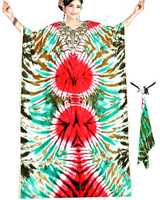 Robe longue Kaftan modeste en satin tie-dye africain, style thaïlandais rétro hippie bohème hawaïen pour femme, tailles M-L-XL-2XL, style gypsy