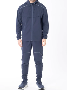 ชุดวอร์มกันลมผ้าไนลอนทำจากโพลีเอสเตอร์มีซิปสะท้อนแสงสำหรับผู้ชายชุดวอร์ม - Product Image 2