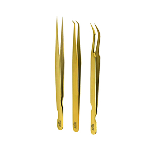 Ensemble d'instruments de précision Royal, 3 pièces, en acier inoxydable, pinces à cils super résistantes, pointes en fibre antistatiques, pointes lisses pour cils - Product Image 5