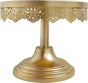 Soporte redondo de exhibición de pastel de oro de metal para decoración de restaurante de boda de fiesta al mejor precio de la India - Product Image 3