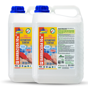 BARRACUDA 10K 10L Professional Ceramic Tile Cleaner Cement & Concrete Remover 100% Concentrate Clear <b>Liquid</b> in Plastic Bottle - Product Image 1