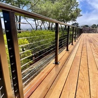 HIMOWAY Garde-corps de balcon en câble d'acier inoxydable de qualité supérieure, 36" 42", pour poteaux de terrasse et balustrades