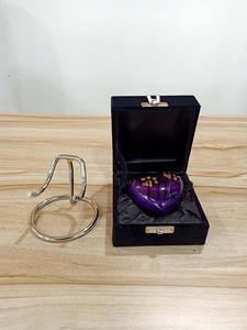 Urne de souvenir de coeur violet Mini urne de crémation de coeur avec le support et la boîte Chiens et chats Conteneur de cendres pour les funérailles Parfait pour les adultes - Product Image 6
